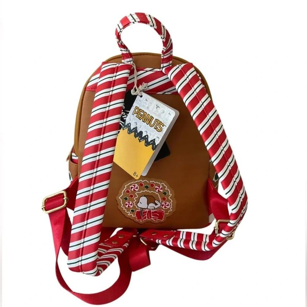 NWT Loungefly Peanuts Snoopy Gingerbread House Christmas Backpack